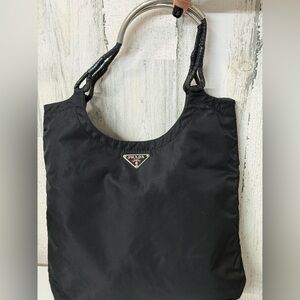 Prada‎ Black Nylon Tote Bag